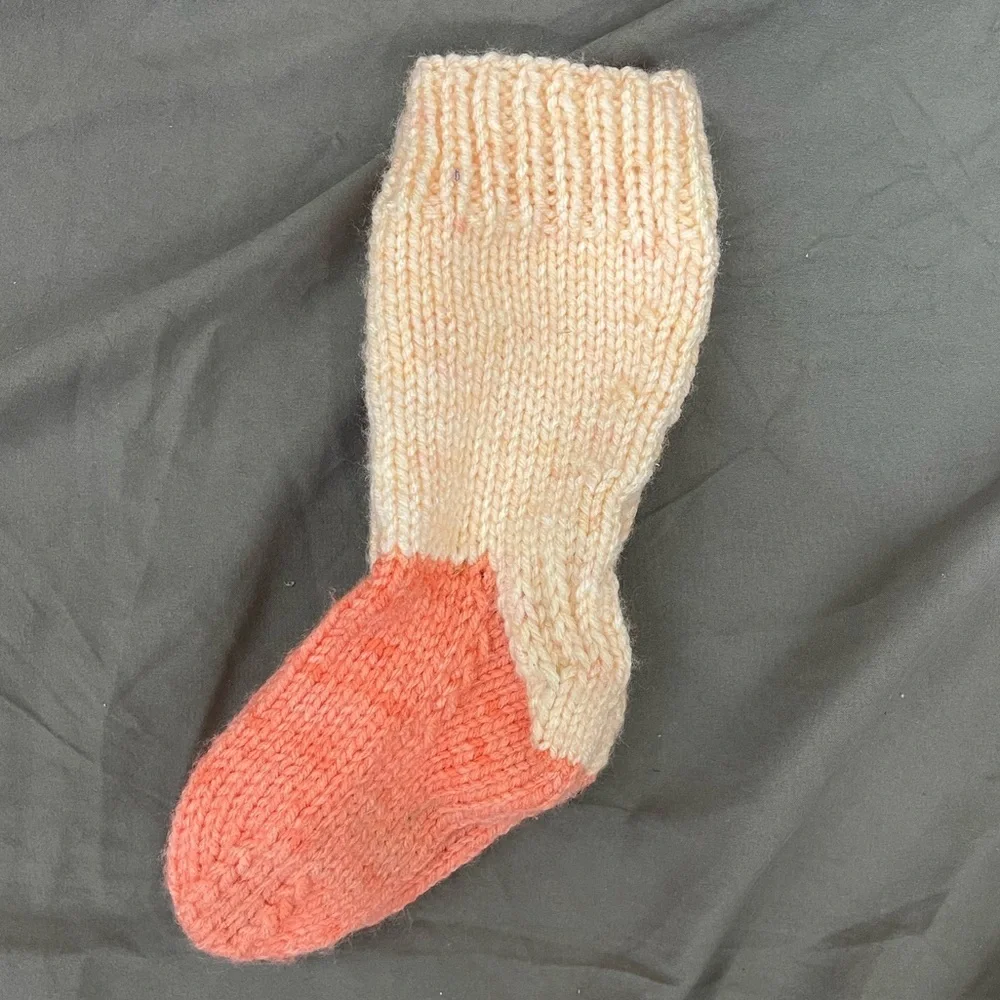 Three Pairs of Hand Knit Children’s Socks Size 1